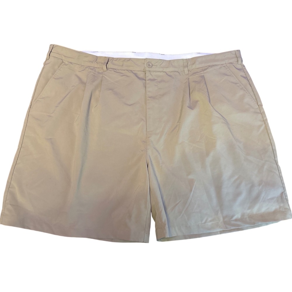 Reebok Mens Khaki Golf Shorts Flat Front Performance Stretch, Size 56